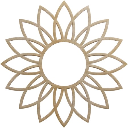 Ekena Millwork Daisy Wood Fretwork Pierced Ceiling Medallion, Hickory, 16"OD x 5 5/8"ID x 1/4"T CMWP16X16X0250DAHI